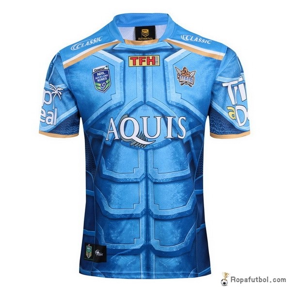 Camiseta Rugby Gold Coast Titans Classic Auckland 9's 2017 Azul